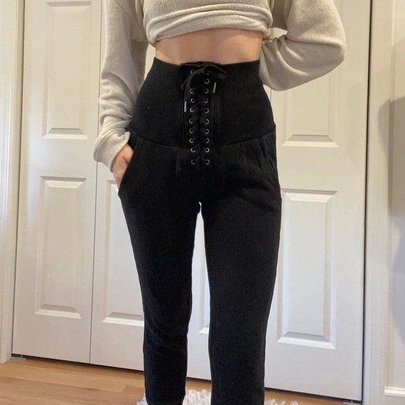 NSF high rise, lace up joggers size M - Picture 2 of 13